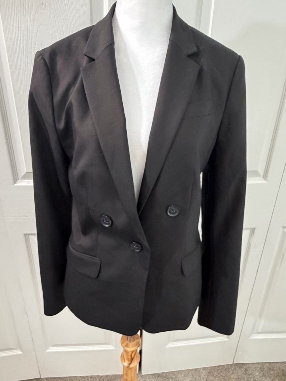 Express Women’s Black Double Breasted Stretch Blazer Size 8 Tailored waist